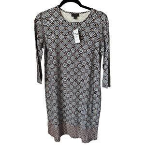 NWT J.Jill Wearever Collection Medallion Print Dress Size S ComfortCore EasyChic